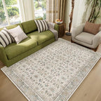 Washable 4x6 Rugs for Living Room, Boho Non-Slip Vintage Distress Small Rugs by Hedwior