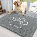 OLANLY Dog Door Mat for Muddy Paws 36x24, Paw Print Design, Absorbs Moisture by OLANLY