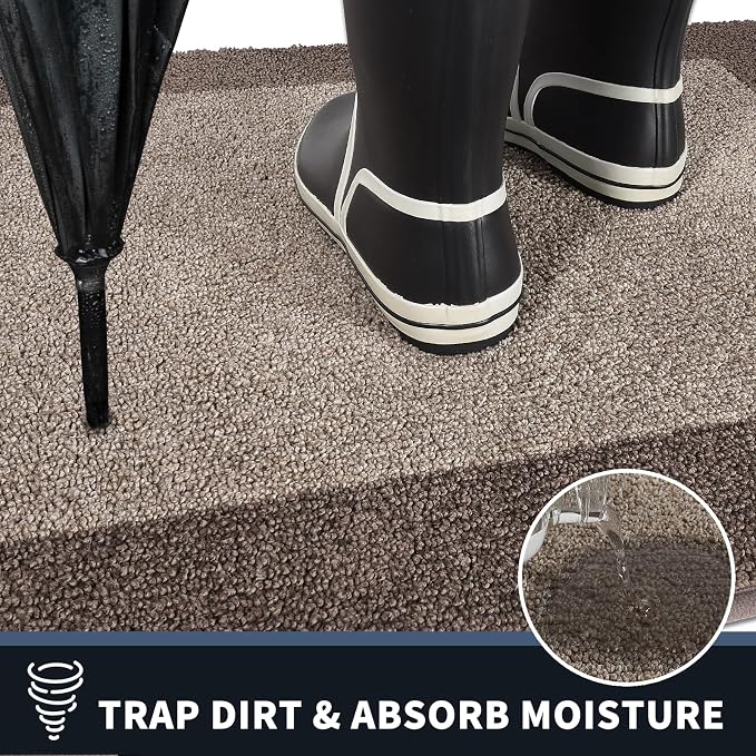 PURRUGS Dirt Trapping Door Mat 24" x 36", Non-Slip/Skid Machine Washable - Image 3