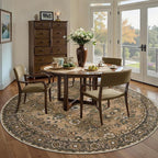 Tangsoo Vintage Round Rug 6ft, Washable Circle Rug, Non Slip Boho Round Area Rug - Image 2