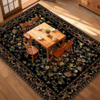 8x10 Area Rugs for Living Room, Machine Washable Non-Slip Carpet, Boho Floral - Image 4