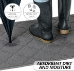 Timo Indoor Door Mat, Front Door Rug 32"x48" Rubber Backing Non Slip Absorbent - Image 3