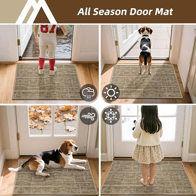 COSY HOMEER-Door-Mat Dirt Trapper Entryway Rugs 20"x32" Non Slip Washable - Image 9