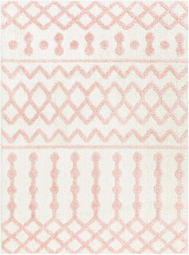 Hauteloom Tilos Moroccan Farmhouse Small Shag Area Rug Door Mat - Image 3