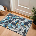 Rugshop Modern Large Floral Non-Slip Area Rug 20" X 30" Gray-Blue - Image 9
