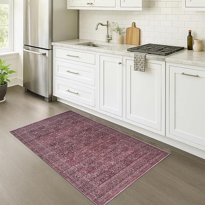 Fame Rugs Turkish Rug. Washable Vintage Oriental Antique Inspired Traditional by FameRugs