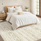 Nakagishi Area Rugs 9x12 Living Room: Washable Boho Large Neutral Modern Soft - Image 5