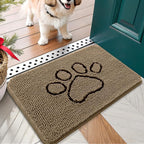 OLANLY Dog Door Mat for Muddy Paws 24x16, Paw Print Design, Absorbs Moisture by OLANLY
