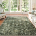 6x9 Rugs for Living Room, Soft Large Area Rugs Green Washable Rug, Indoor by ARKIIKI