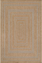 Beverly Rug Easy Jute Framed Border Rug 8x10 Washable Durable Indoor Outdoor - Image 2
