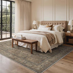 Bavni Washable Rugs 8x10-Machine Washable Rug Lightweight Low Pile, Vintage - Image 9