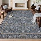 Washable Living Room Rug: 6x9 Boho Floral Soft Area Rug by Ruicharm