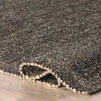 nuLOOM 8x10 Elfriede Jute & Cotton Hand Woven Area Rug, Solid Rustic Farmhouse - Image 5