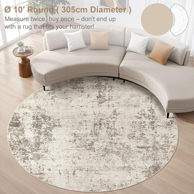 10ft Round Area Rug Living Room Rugs - Image 4
