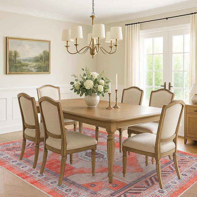 Fame Rugs Turkish Rug. Washable Vintage Oriental Antique Inspired Traditional - Image 9