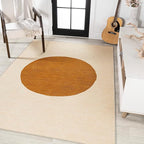 JONATHAN Y Machine Washable Indoor Area Rug 9X12 Cream/Terracotta, Cirkel - Image 6