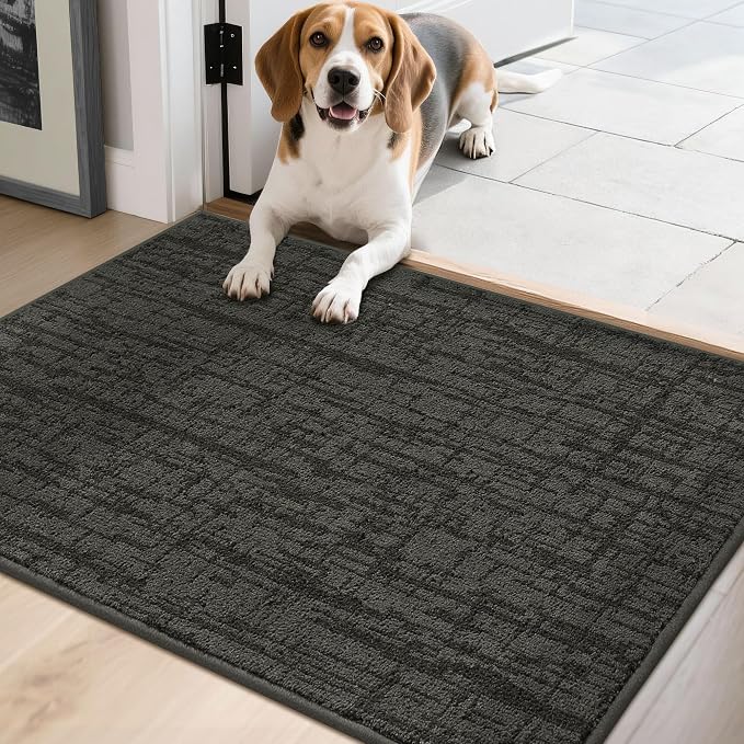 COSY HOMEER-Door-Mat Dirt Trapper Entryway Rugs 20"x32" Non Slip Washable by COSYHOMEER