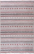 Alfa Rich 7x10 Red Burgundy White Gray Washable Area Rugs by AlfaRichRugs