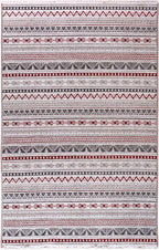 Alfa Rich 7x10 Red Burgundy White Gray Washable Area Rugs by AlfaRichRugs