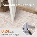 Pink Area Rug 3x5 Office Entryway Rug Machine Washable Kitchen Vintage - Image 3