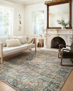 Loloi Margot Collection MAT-02 Terracotta/Lagoon 3'-6" x 5'-6" Accent Rug feat. - Image 6