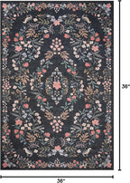 Loloi Rifle Paper Co. Maison Collection MAO-04 Tuileries Black 3'-0" x 3'-0" - Image 2