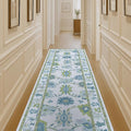 Fame Living Green Oushak Rug, Vintage Turkish Eclectic Floral Pastel Large by FameLiving%7COushakRugs
