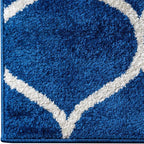 Rugs.com Lattice Frieze Collection Rug – 3' Square Navy Blue Medium Rug Perfect - Image 8