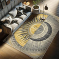 Ambesonne Sun and Moon Decorative Rug, Celestial Esotery Lunar and Solar by Ambesonne