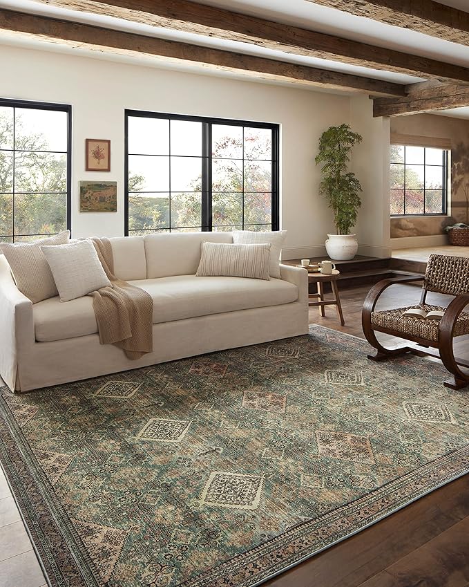 Loloi Magnolia Home by Joanna Gaines Sinclair Collection SIN-03 Turquoise/Multi by Loloi