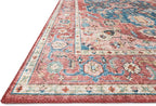 Loloi Skye Collection SKY-05 Brick/Ocean 8'-0" x 8'-0" Round Area Rug - Image 3