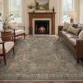 Bavni Washable Rugs 8x10-Machine Washable Rug Lightweight Low Pile, Vintage by BAVNI