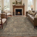 Bavni Washable Rugs 8x10-Machine Washable Rug Lightweight Low Pile, Vintage by BAVNI