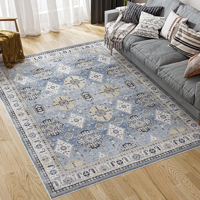 Dripex Washable Area Rug 6x9 Living Room Rug Stain & Water Resistant Foldable by Dripex