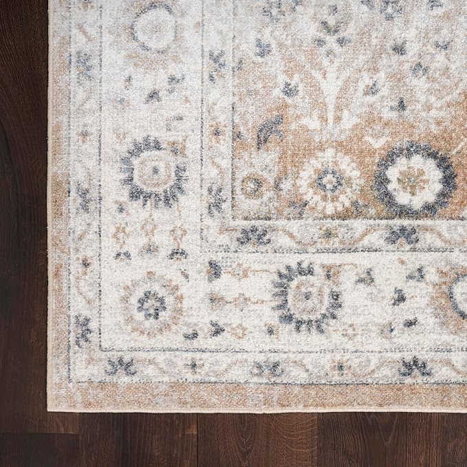 Nourison Home Astra Machine Washable Silver Taupe 4' x 6' Area Rug - Image 6