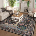 Rugcomf Area Rugs 5x7 Vibrant Tree of Life-Patterned Vintage Washable Area Rug by Rugcomf