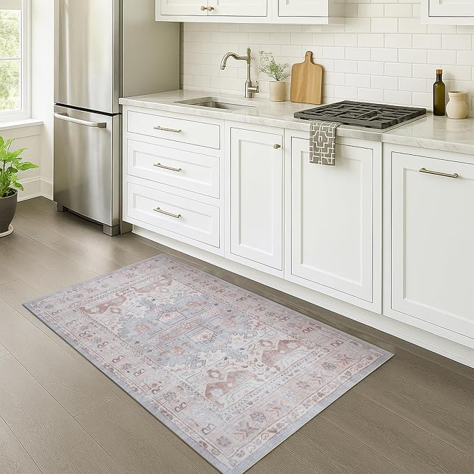 Fame Rugs Turkish Rug. Washable Vintage Oriental Antique Inspired Traditional by FameRugs