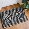 Rugshop Abstract Arch Shag Area Rug Anthracite Dark Gray 2' x 3' Ideal by Rugshop