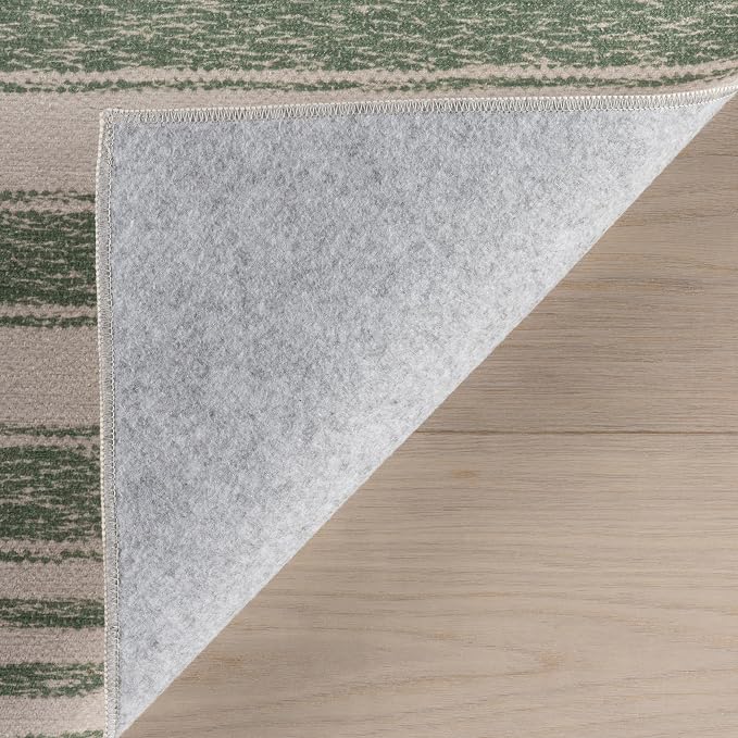 Dash & Albert Xaren Green Machine Washable Rug, Runner-2.5 X 8 Feet - Image 6