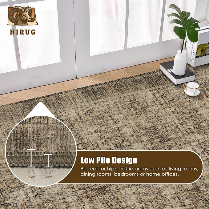 Washable Area Rug 3' x 5 ' Vintage Traditional Persian Mat - Image 5