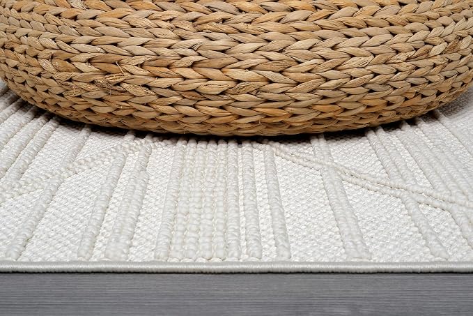 CAMILSON Micro Loop Rug 8x10 Modern Luxury Geometric Pattern Area Rugs Soft - Image 10