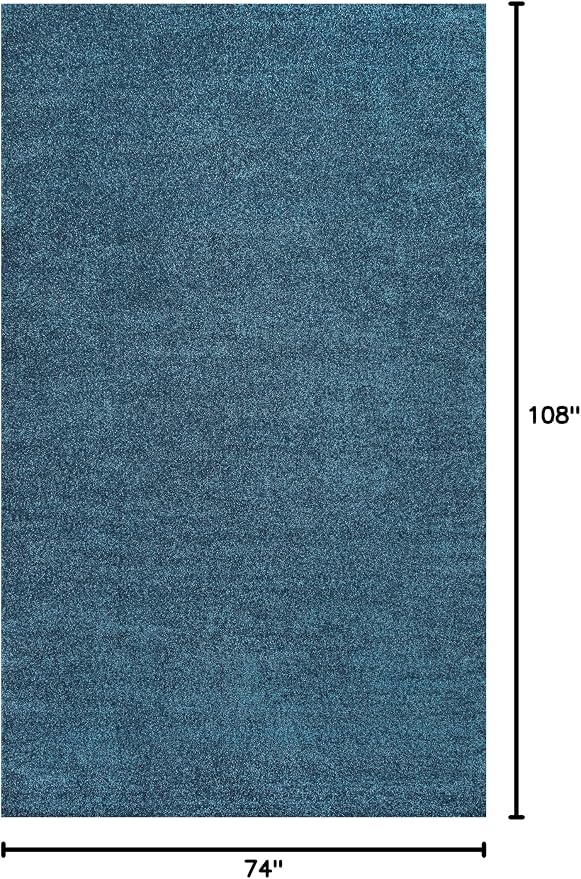 Eyely UES100H-6 Supersoft Haze Solid Low-Pile Indoor Area Rug, Minimalist - Image 2