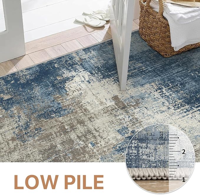 GENIMO Washable Area Rugs for Living Room, 9x12 Modern Non Slip Rugs, Low Pile - Image 7