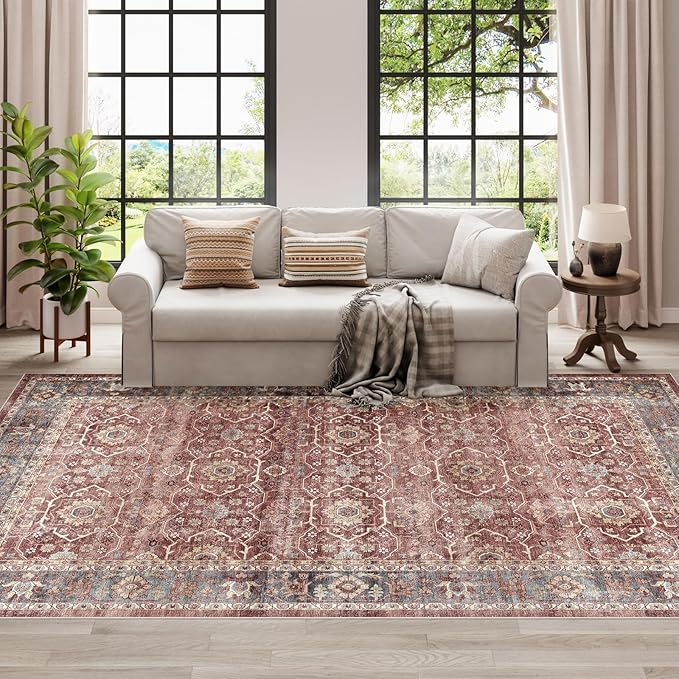 Dripex Washable Area Rug 6x9 Living Room Rug Stain & Water Resistant Foldable by Dripex