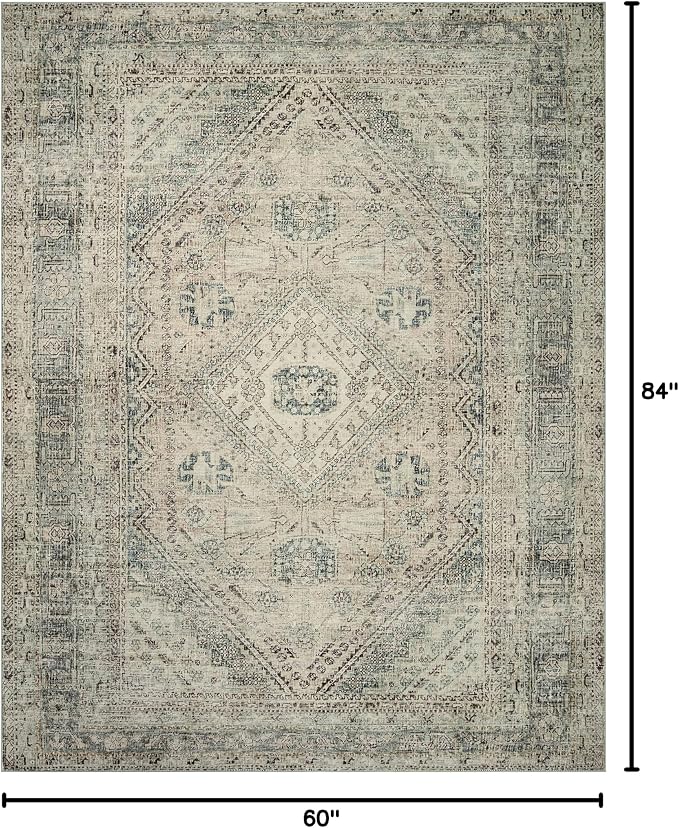 Loloi Magnolia Home by Joanna Gaines Sinclair Collection SIN-04 Natural/Sage - Image 2
