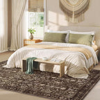 5X7 Area Rugs for Living Room, Soft Rugs Brown Washable Rug, Indoor Vintage - Image 2