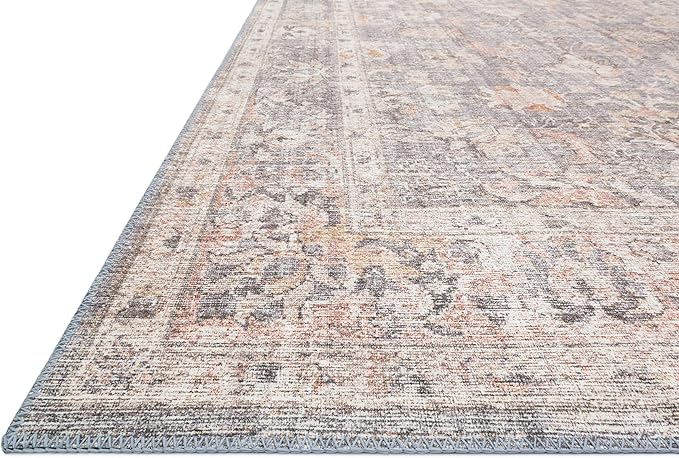 Loloi Skye Collection SKY-01 Grey/Apricot 9'-0" x 12'-0" Area Rug - Image 4