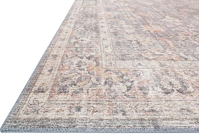 Loloi II Skye Collection SKY-01 Grey/Apricot 5'-0" x 7'-6" Area Rug - Image 4