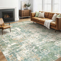 5x8 Area Rug Living Room: Washable Large Abstract Soft Green Rugs Stain by LOONGRUG