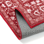 Christmas Runner Rug 2x6 Red Washable Hallway Carpet Retro Floral Holiday - Image 8